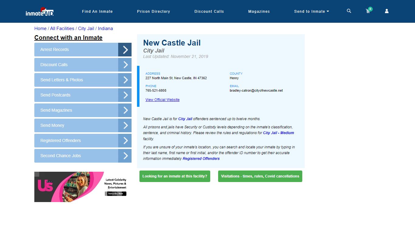 New Castle Jail | Inmate Locator